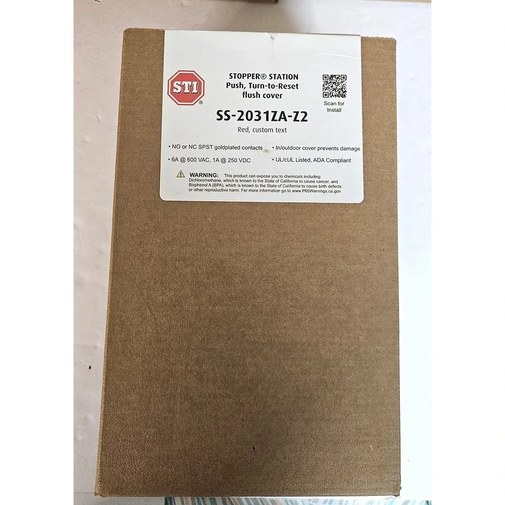 STI Stopper Station SS-2031ZA-Z2 Push Turn-to-Reset Flush Covers (New‎
